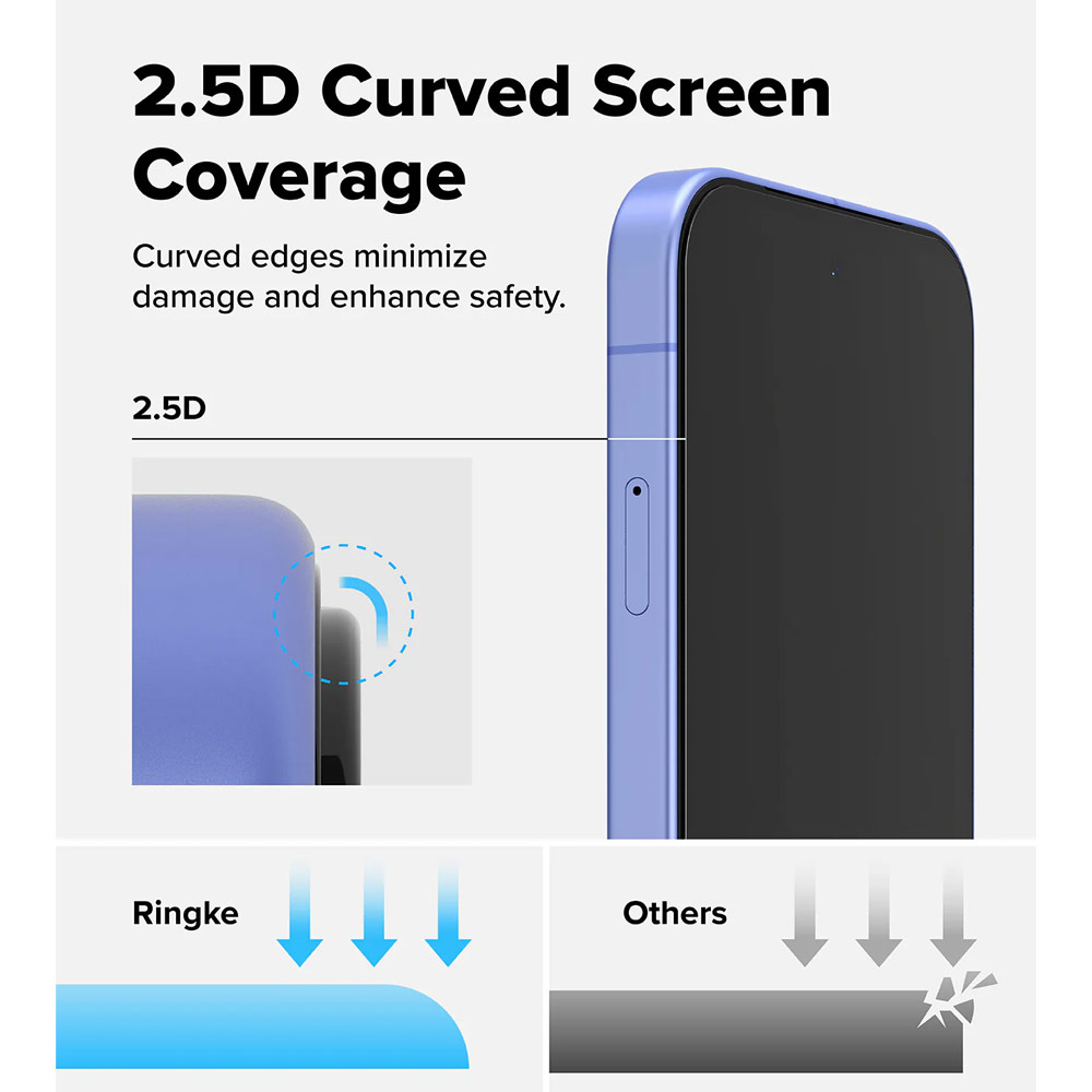 Picture of Google Pixel 10a Screen Protector | Ringke Easy Slide Tempered Glass Screen Protector for Google Pixel 10a (Clear) 2pcs