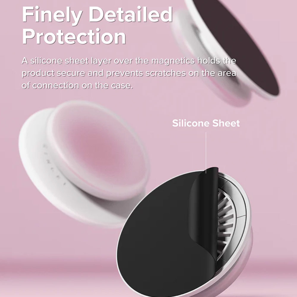 Picture of Ringke Tok Magnetic Grip Stand Holder Popsocket similar Grip Holder (Ice White)