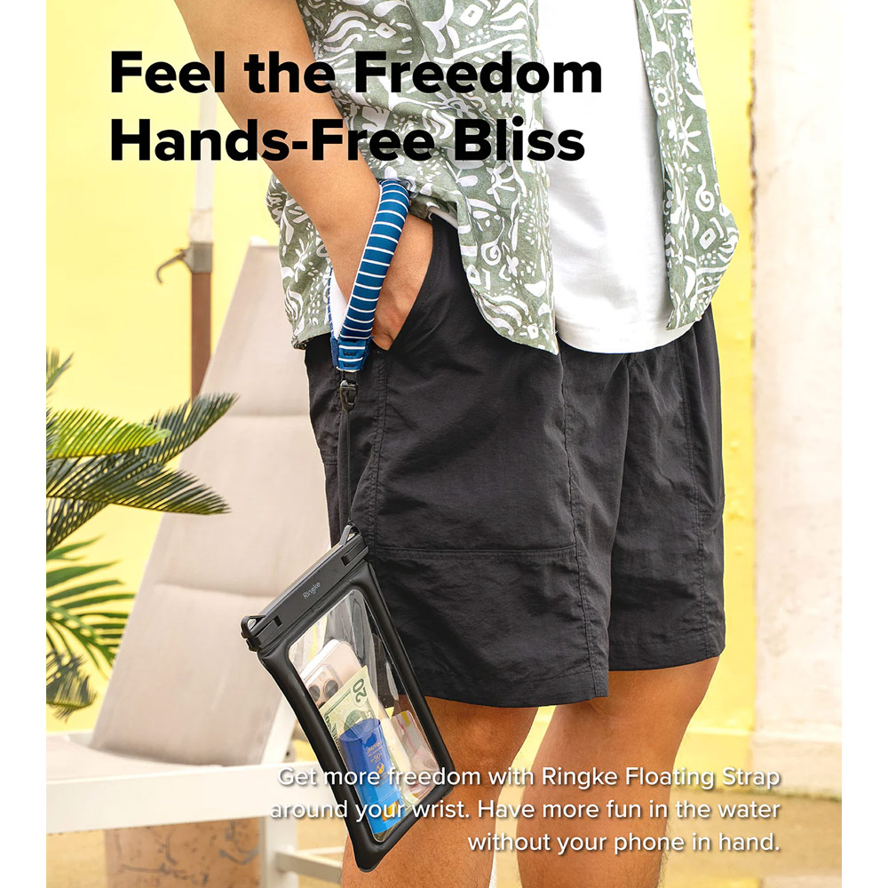 Picture of Ringke Your device will stay floating with our Ringke Floating Strap (Navy Stripes)