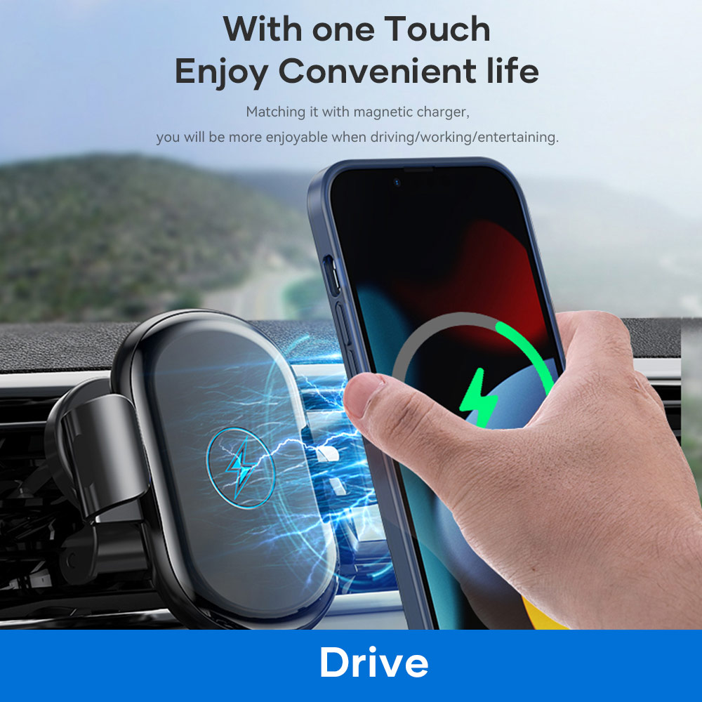 Picture of Apple iPhone 13 Pro 6.1 Case | Rock Moca Strong Magnetic Stand Drop Protection Case Magsafe Compatible for iPhone 13 Pro 6.1 (Blue)