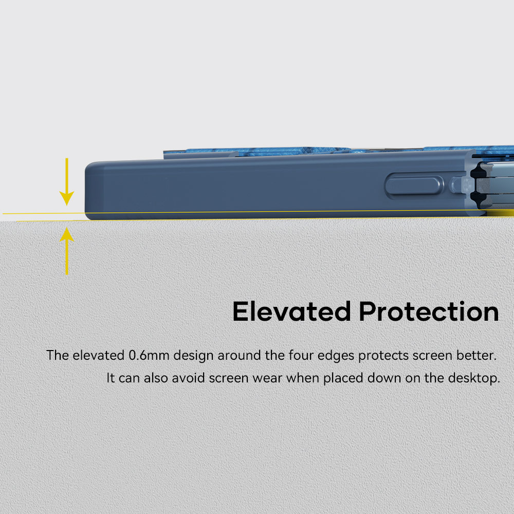 Picture of Apple iPhone 13 Pro 6.1 Case | Rock Moca Strong Magnetic Stand Drop Protection Case Magsafe Compatible for iPhone 13 Pro 6.1 (Blue)