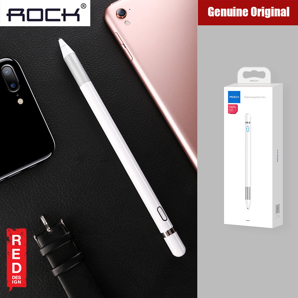 Picture of Apple iPad 2 | Rock Active Capacitive Pen Sensitive and Precise Stylus for iPad, iPhone Samsung Android and Most Touchscreens (White)