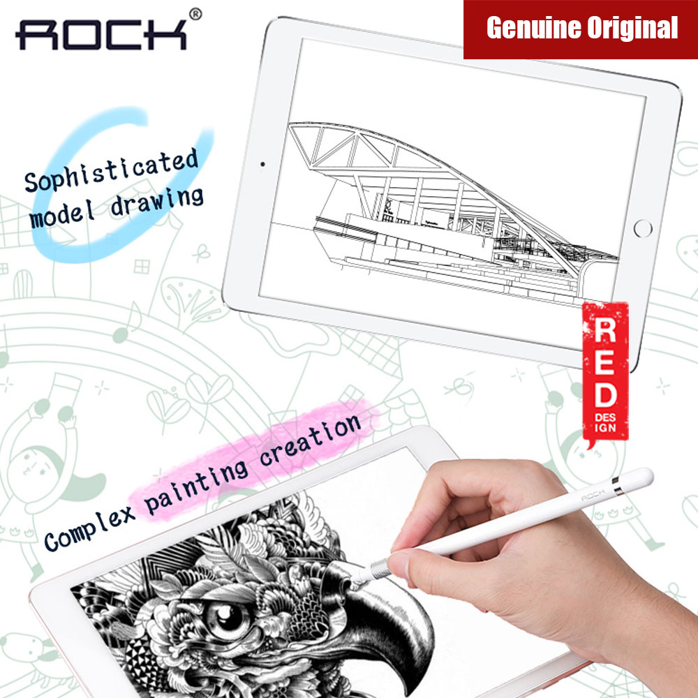 Picture of Apple iPad 2 | Rock Active Capacitive Pen Sensitive and Precise Stylus for iPad, iPhone Samsung Android and Most Touchscreens (White)