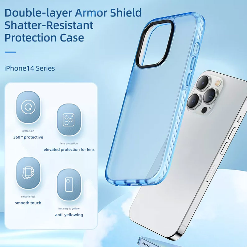 Picture of Apple iPhone 14 Pro Max 6.7 Case | Rock Armor Shield Thin Matte Anti Finger Print Drop Protection Case For for iPhone 14 Pro Max 6.7 (Black)