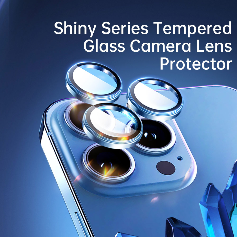 Picture of Apple iPhone 15 6.1  | Rock Pure Series Glass Camera Lens Aluminum Frame Protector For iPhone 15 Plus 6.7 15 6.1 (Blue)