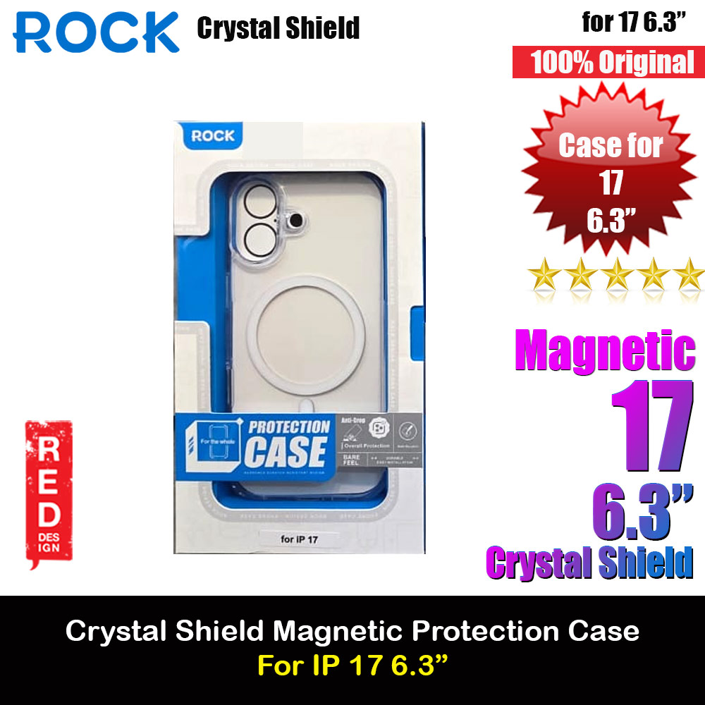 Picture of Rock Crystal Shield Magnetic Drop Protection Case for iPhone 17 6.3 (Clear) Apple iPhone 17 6.3- Apple iPhone 17 6.3 Cases, Apple iPhone 17 6.3 Covers, iPad Cases and a wide selection of Apple iPhone 17 6.3 Accessories in Malaysia, Sabah, Sarawak and Singapore 