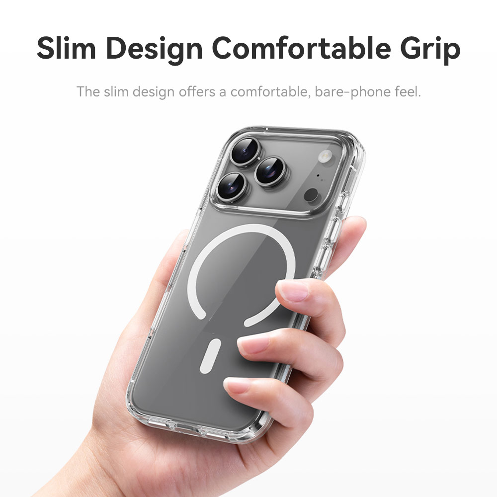 Picture of Apple iPhone Air 6.5 Case | Rock Crystal Shield Magnetic Drop Protection Case for iPhone Air 6.5 (Clear)