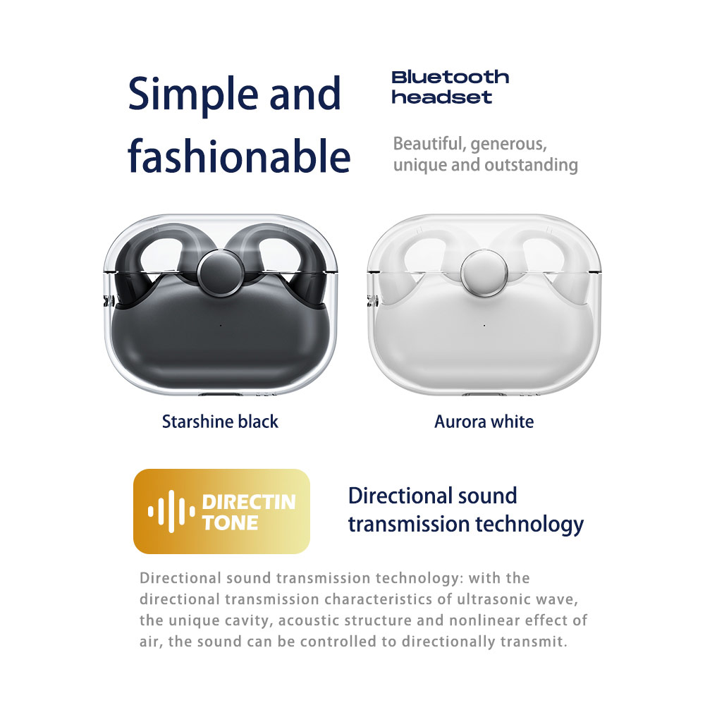 Picture of ROCK Ambie Sound EarCuffs TWS Earphone Bluetooth 5.2 Dual Stereo Touch Control Long Standby HIFI Ear Hook Headset Sport Earbuds (Black)