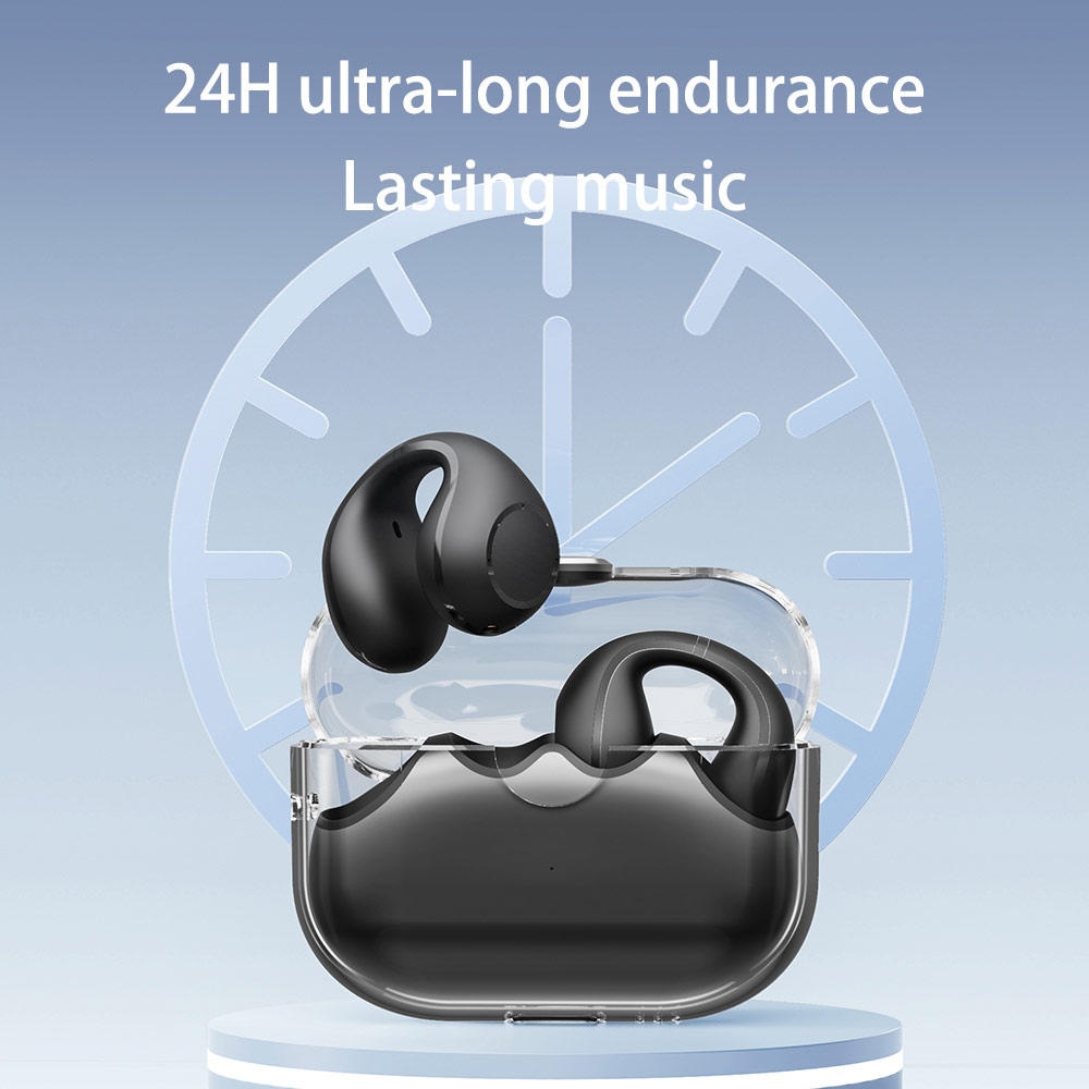 Picture of ROCK Ambie Sound EarCuffs TWS Earphone Bluetooth 5.2 Dual Stereo Touch Control Long Standby HIFI Ear Hook Headset Sport Earbuds (Black)