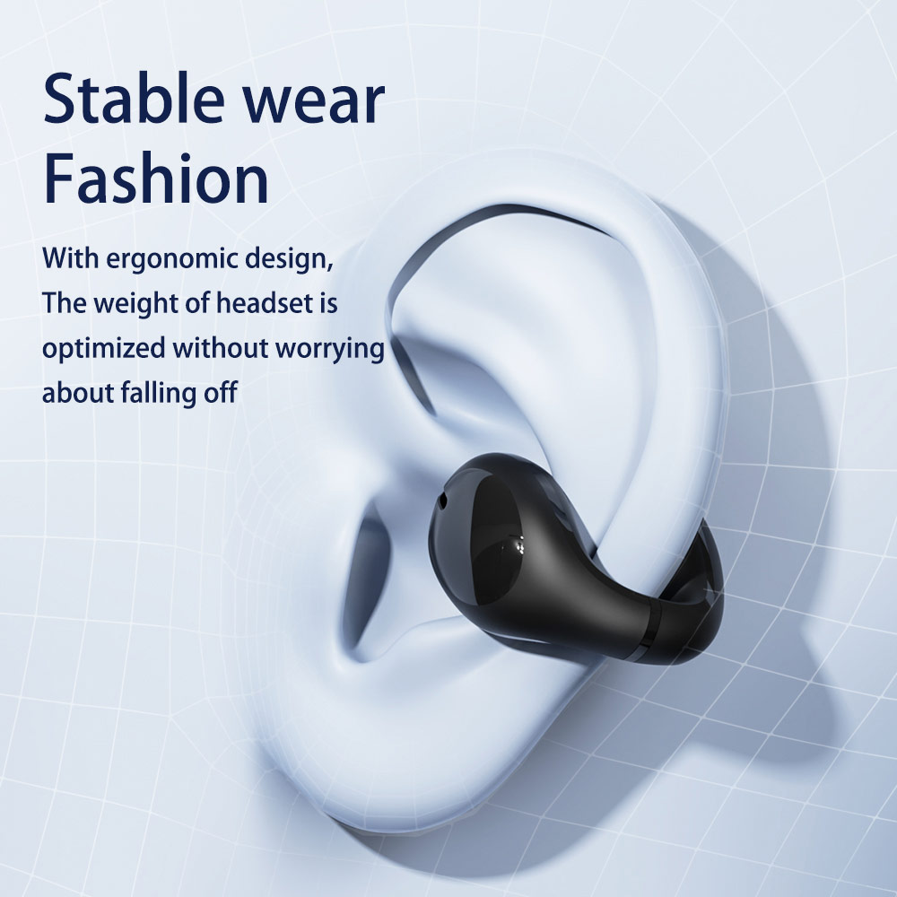 Picture of ROCK Ambie Sound EarCuffs TWS Earphone Bluetooth 5.2 Dual Stereo Touch Control Long Standby HIFI Ear Hook Headset Sport Earbuds (Black)