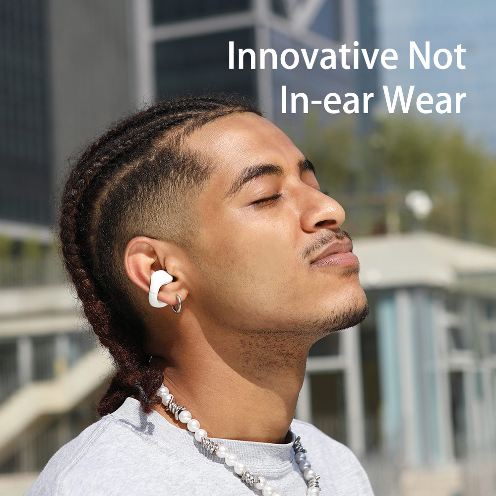 Picture of ROCK Ambie Sound EarCuffs TWS Earphone Bluetooth 5.2 Dual Stereo Touch Control Long Standby HIFI Ear Hook Headset Sport Earbuds (Black)