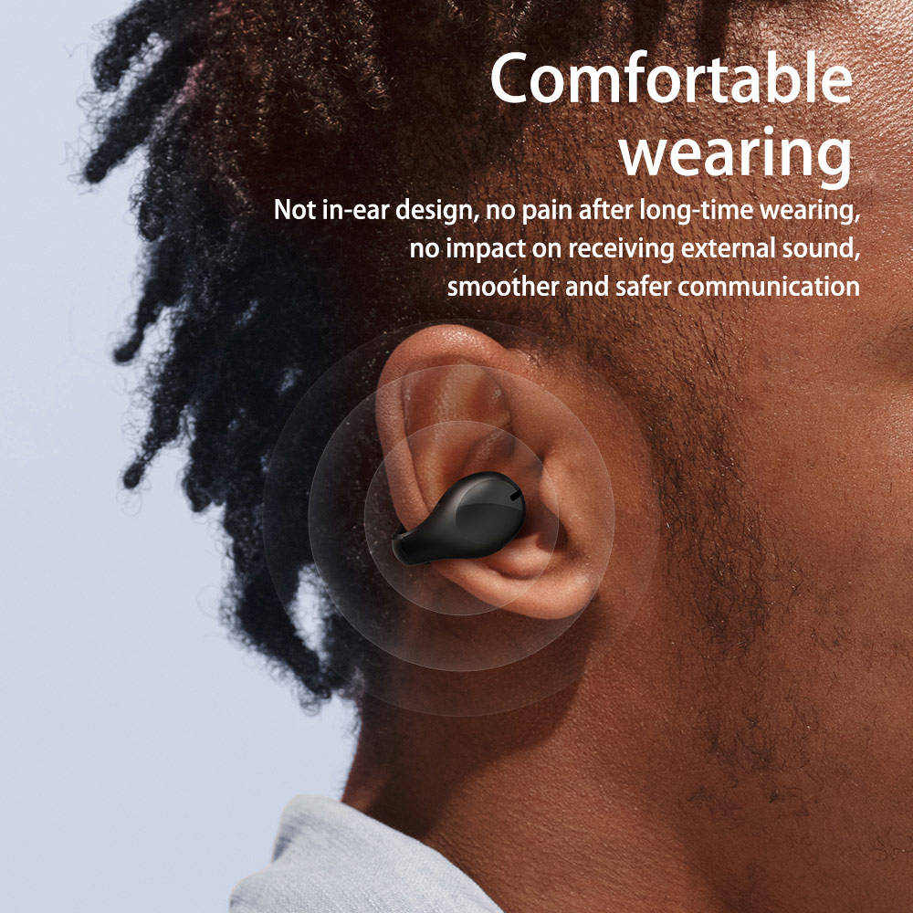 Picture of ROCK Ambie Sound EarCuffs TWS Earphone Bluetooth 5.2 Dual Stereo Touch Control Long Standby HIFI Ear Hook Headset Sport Earbuds (Black)