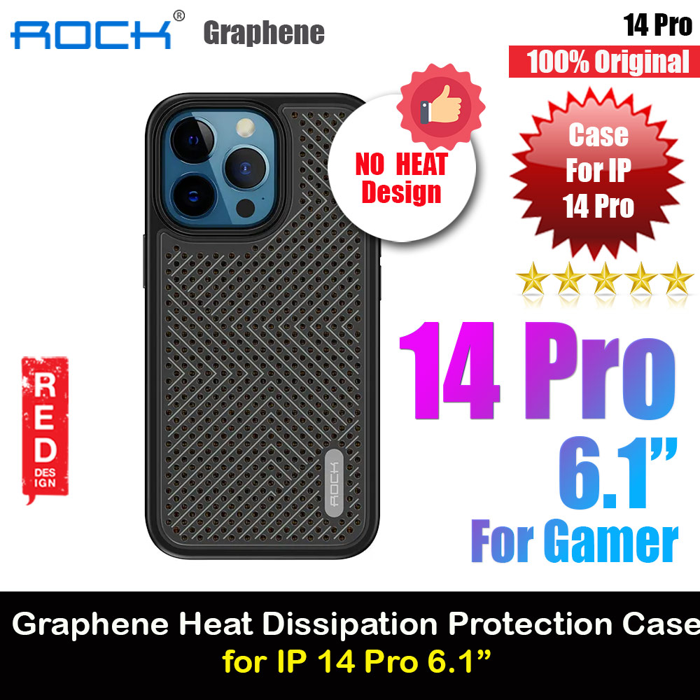 Picture of Rock Graphene Super Heat Dissipation Drop Protection Case For Gaming Gamer for iPhone 14 Pro  6.1 (Black) Apple iPhone 14 Pro 6.1- Apple iPhone 14 Pro 6.1 Cases, Apple iPhone 14 Pro 6.1 Covers, iPad Cases and a wide selection of Apple iPhone 14 Pro 6.1 Accessories in Malaysia, Sabah, Sarawak and Singapore 