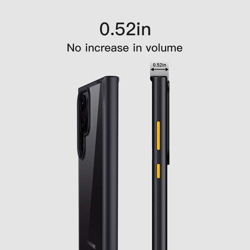 Picture of Samsung Galaxy S23 Ultra Case | Rock Guard Clear Drop Protection Case for Samsung Galaxy S23 Ultra (Clear Black)