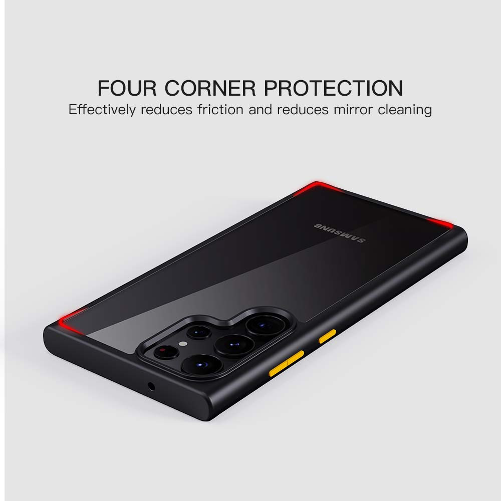 Picture of Samsung Galaxy S23 Ultra Case | Rock Guard Clear Drop Protection Case for Samsung Galaxy S23 Ultra (Clear Black)