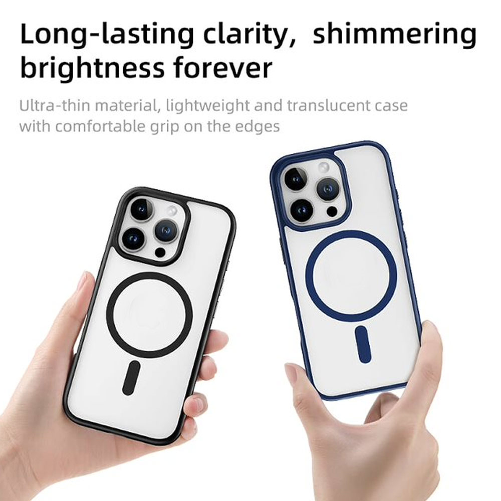 Picture of Apple iPhone 16 Pro Max 6.9 Case | Rock Guard Clear Transparent Magsafe Compatible Drop Protection Case for iPhone 16 Pro Max 6.9 (Clear Grey)