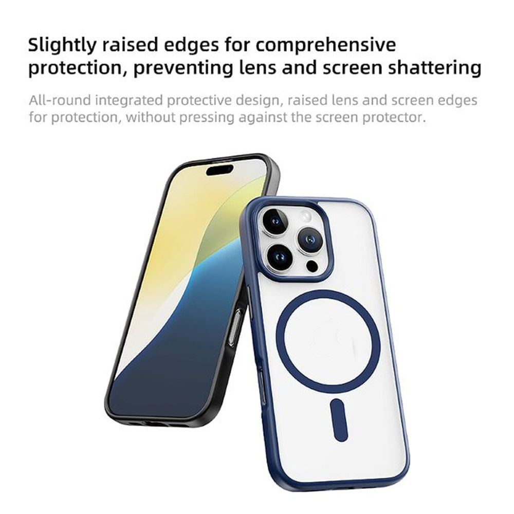 Picture of Apple iPhone 16 Pro Max 6.9 Case | Rock Guard Clear Transparent Magsafe Compatible Drop Protection Case for iPhone 16 Pro Max 6.9 (Clear Grey)