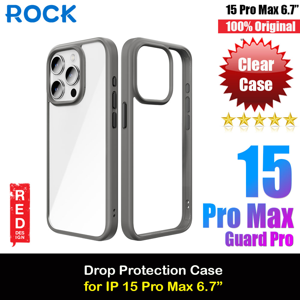 Picture of Rock Guard Ultra Thin Light Weight Drop Protection Case for iPhone 15 Pro Max 6.7 (Grey) Apple iPhone 15 Pro Max 6.7- Apple iPhone 15 Pro Max 6.7 Cases, Apple iPhone 15 Pro Max 6.7 Covers, iPad Cases and a wide selection of Apple iPhone 15 Pro Max 6.7 Accessories in Malaysia, Sabah, Sarawak and Singapore 