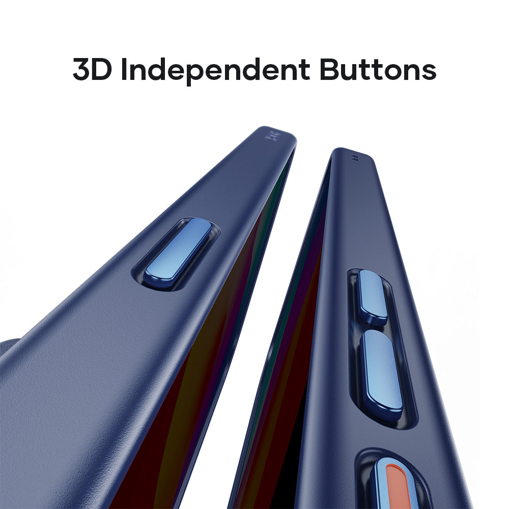 Picture of Apple iPhone 15 Pro 6.1 Case | Rock Guard Touch Lens Protection Anti Finger Print Drop Protection Case for iPhone 15 Pro 6.1 (Matte Blue)