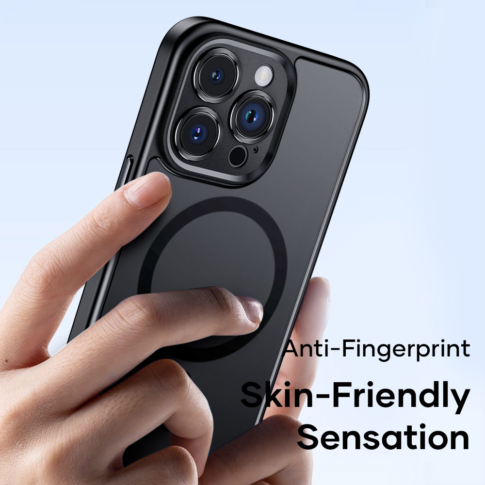 Picture of Apple iPhone 15 Pro 6.1 Case | Rock Guard Touch Lens Protection Anti Finger Print Drop Protection Magsafe Compatible Case for iPhone 15 Pro 6.1 (Matte Blue)