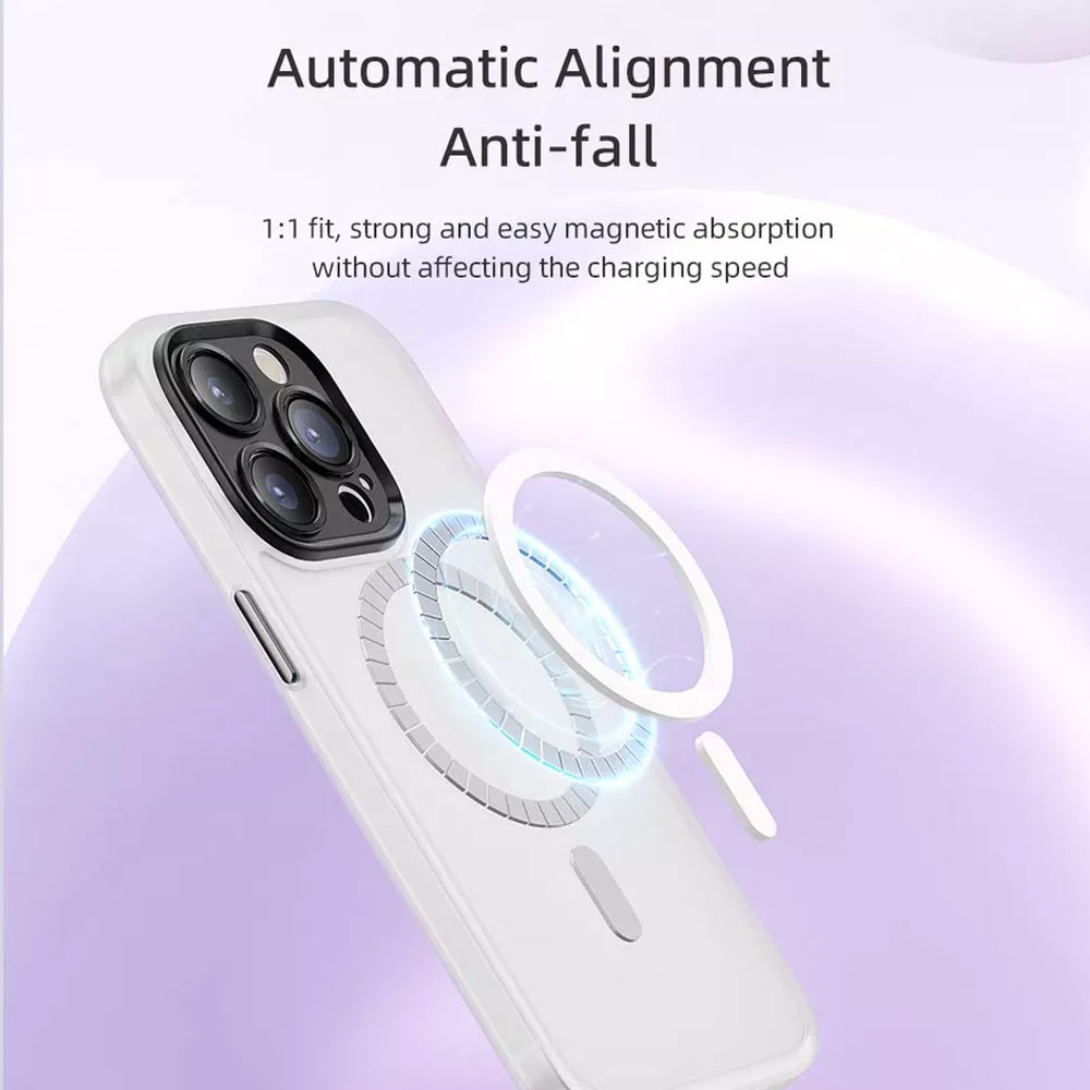 Picture of Apple iPhone 14 Pro 6.1 Case | Rock Guard Touch Lens Protection Anti Finger Print Drop Protection Magsafe Compatible Case for iPhone 14 Pro 6.1 (Matte Purple)