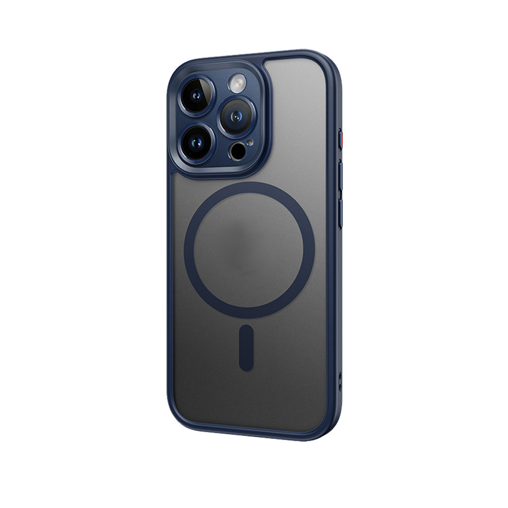 Picture of Apple iPhone 16 Pro Max 6.9 Case | Rock Guard Touch Lens Protection Anti Finger Print Drop Protection Magsafe Compatible Case for iPhone 16 Pro Max 6.9 (Matte Blue)