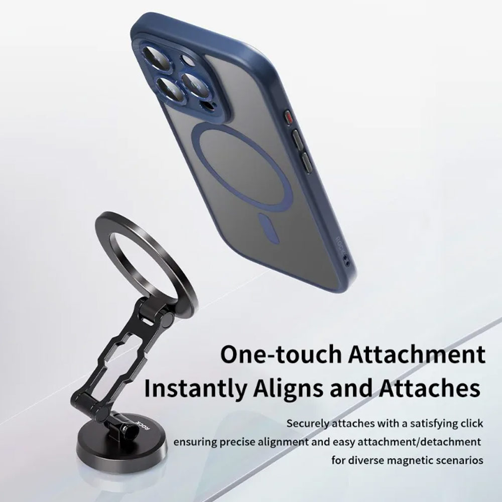 Picture of Apple iPhone 16 Pro Max 6.9 Case | Rock Guard Touch Lens Protection Anti Finger Print Drop Protection Magsafe Compatible Case for iPhone 16 Pro Max 6.9 (Matte Blue)