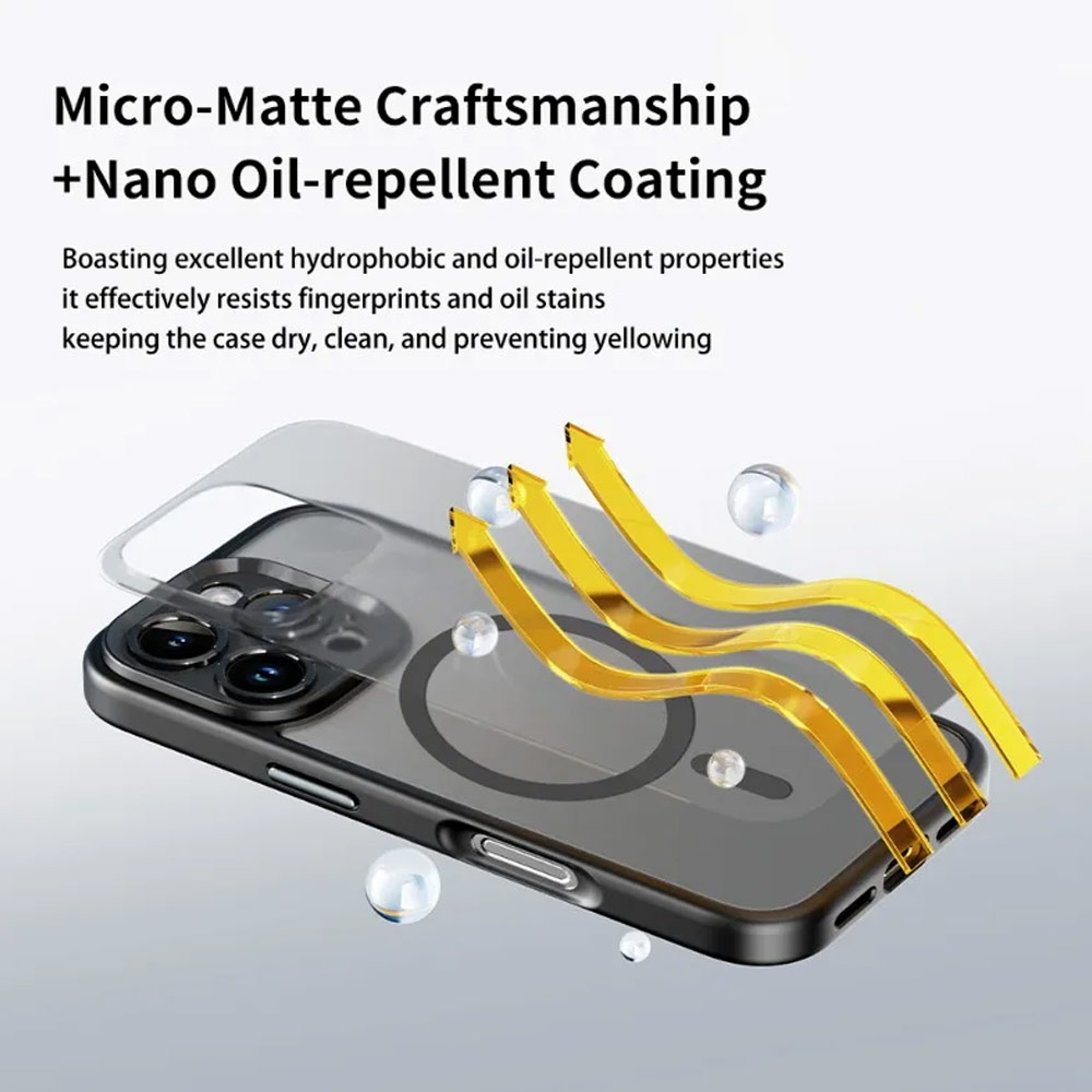 Picture of Apple iPhone 16 Pro Max 6.9 Case | Rock Guard Touch Lens Protection Anti Finger Print Drop Protection Magsafe Compatible Case for iPhone 16 Pro Max 6.9 (Matte Blue)