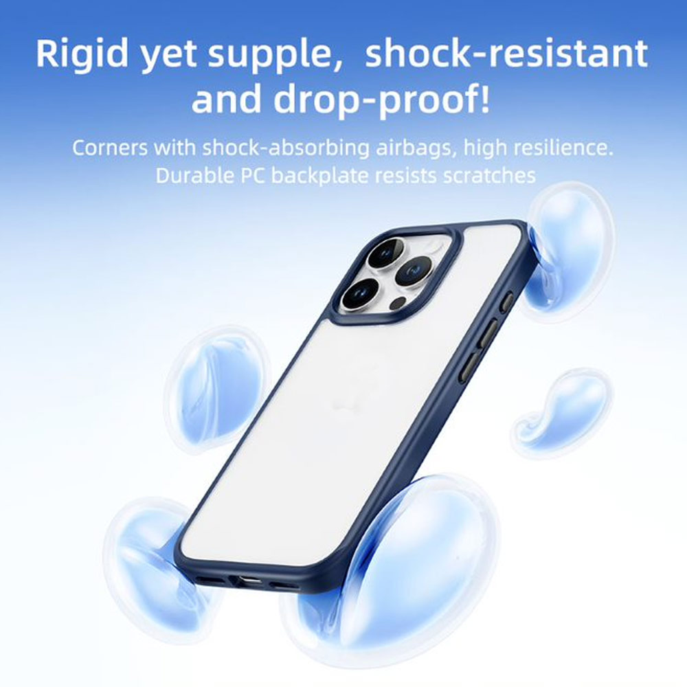 Picture of Apple iPhone 16 Pro 6.3 Case | Rock Guard Clear Transparent Drop Protection Case for iPhone 16 Pro 6.3 (Clear Grey)