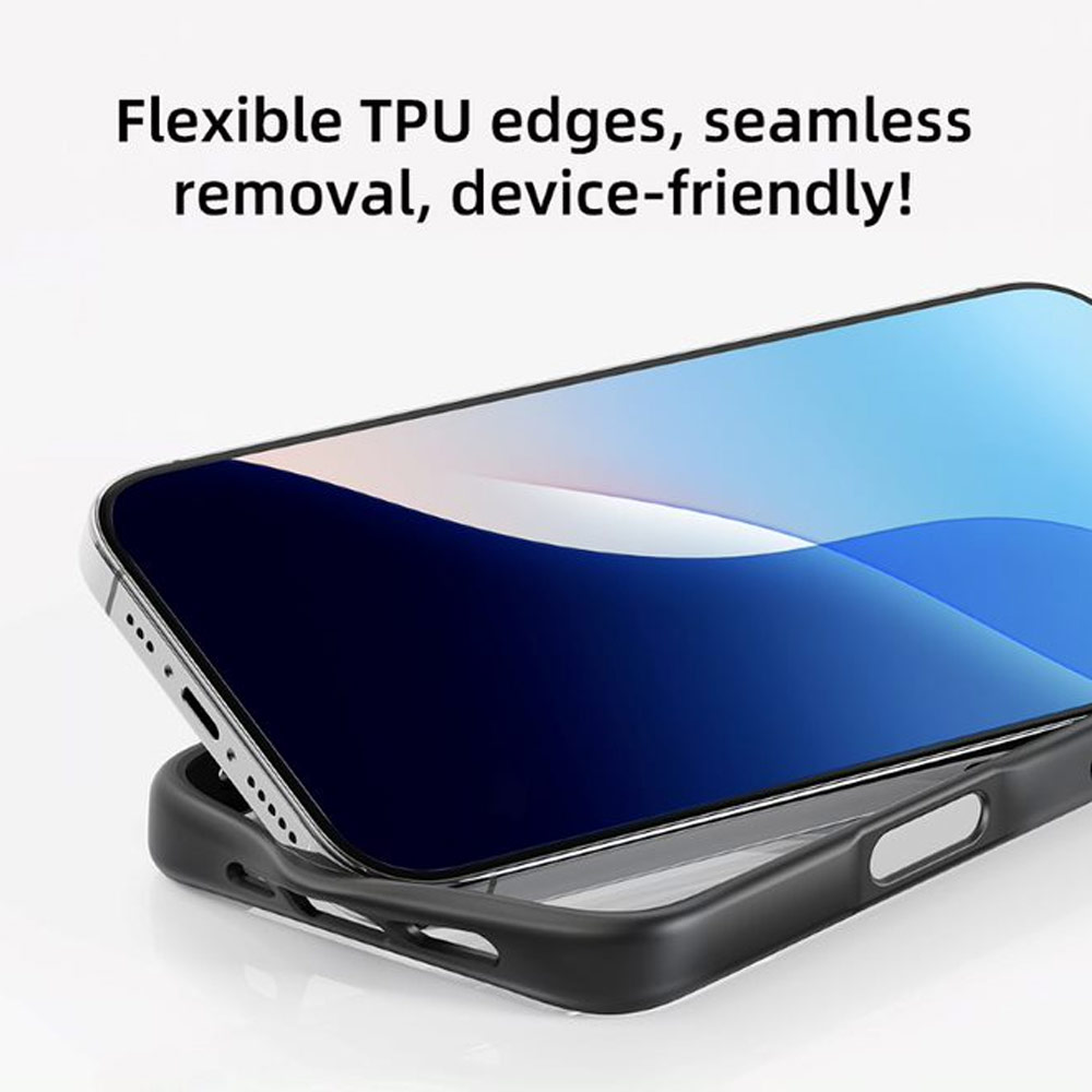 Picture of Apple iPhone 16 Pro 6.3 Case | Rock Guard Clear Transparent Drop Protection Case for iPhone 16 Pro 6.3 (Clear Grey)