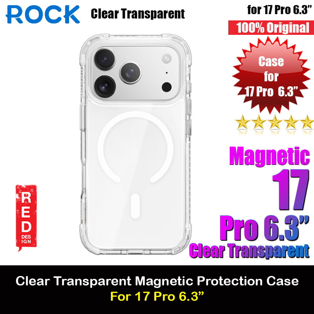 Picture of Rock Crystal Clear Magnetic Anti Drop Protection Case for iPhone 17 Pro 6.3 (White) Apple iPhone 17 Pro 6.3- Apple iPhone 17 Pro 6.3 Cases, Apple iPhone 17 Pro 6.3 Covers, iPad Cases and a wide selection of Apple iPhone 17 Pro 6.3 Accessories in Malaysia, Sabah, Sarawak and Singapore 