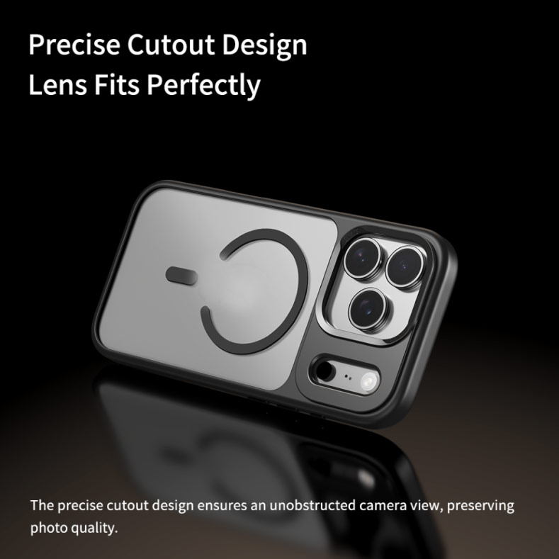 Picture of Apple iPhone 17 Pro Max 6.9 Case | Rock Guard Transparent Magnetic Anti Drop Protection Case for iPhone 17 Pro Max 6.9 (Black)