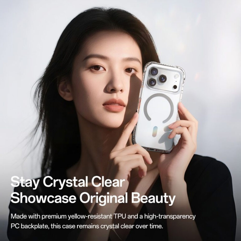 Picture of Apple iPhone 17 Pro Max 6.9 Case | Rock Crystal Clear Magnetic Anti Drop Protection Case for iPhone 17 Pro Max 6.9 (Black)