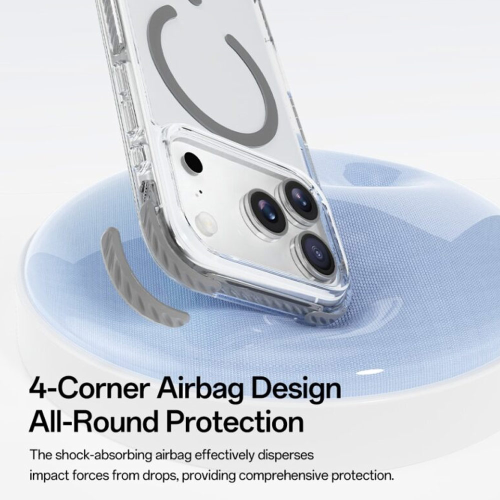 Picture of Apple iPhone 17 Pro Max 6.9 Case | Rock Crystal Clear Magnetic Anti Drop Protection Case for iPhone 17 Pro Max 6.9 (Black)