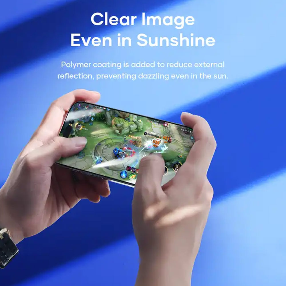 Picture of Apple iPhone 15 Pro Max 6.7 | Rock 4K HD Full Coverage Tempered Glass with Installation Kit Helper for iPhone 15 Pro Max 6.7 (HD Clear)