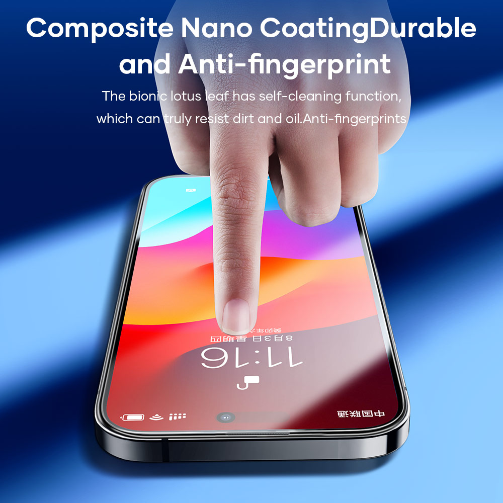 Picture of Apple iPhone 15 Plus 6.7  | Rock Anti Peep HD Full Coverage Tempered Glass for iPhone 15 Plus 6.7 (Privacy)