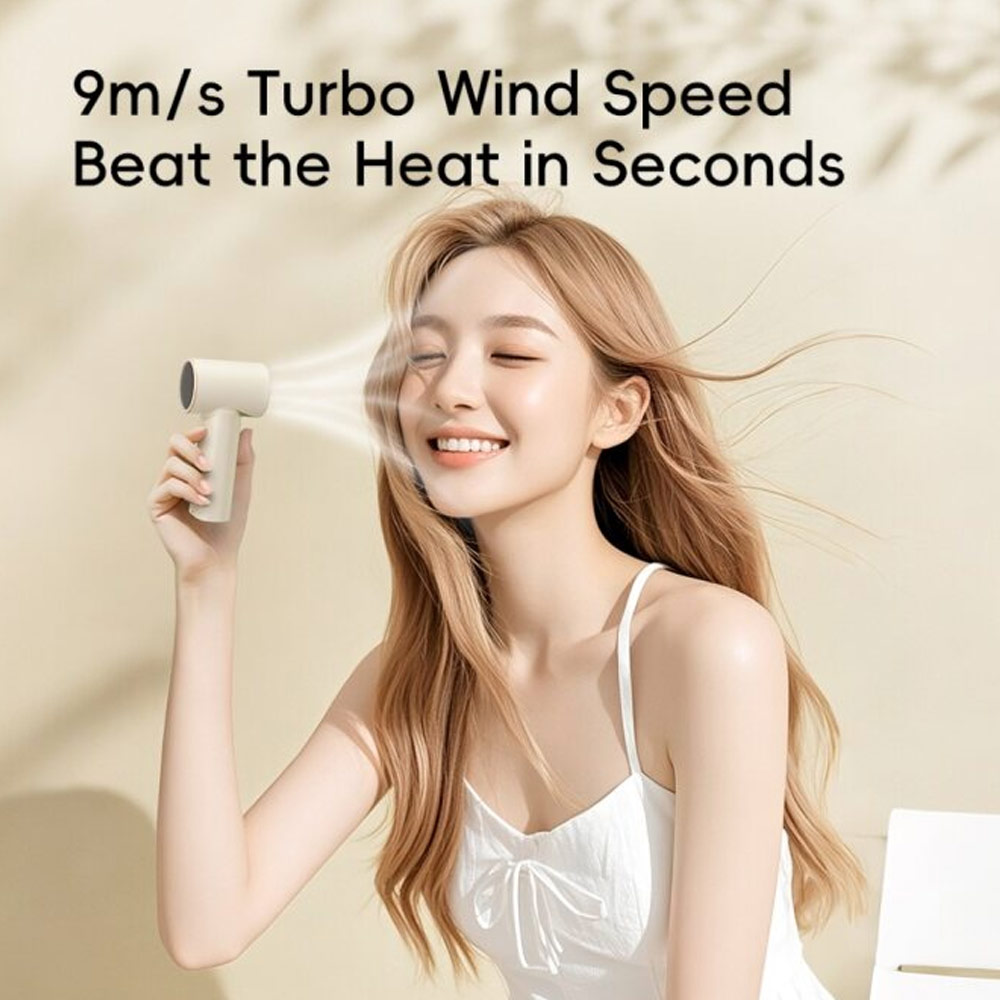 Picture of Rock 5 Ultra Speed Strong Wind Force Portable Mini Handheld Fan 3000mAh 17400RPM (Beige)