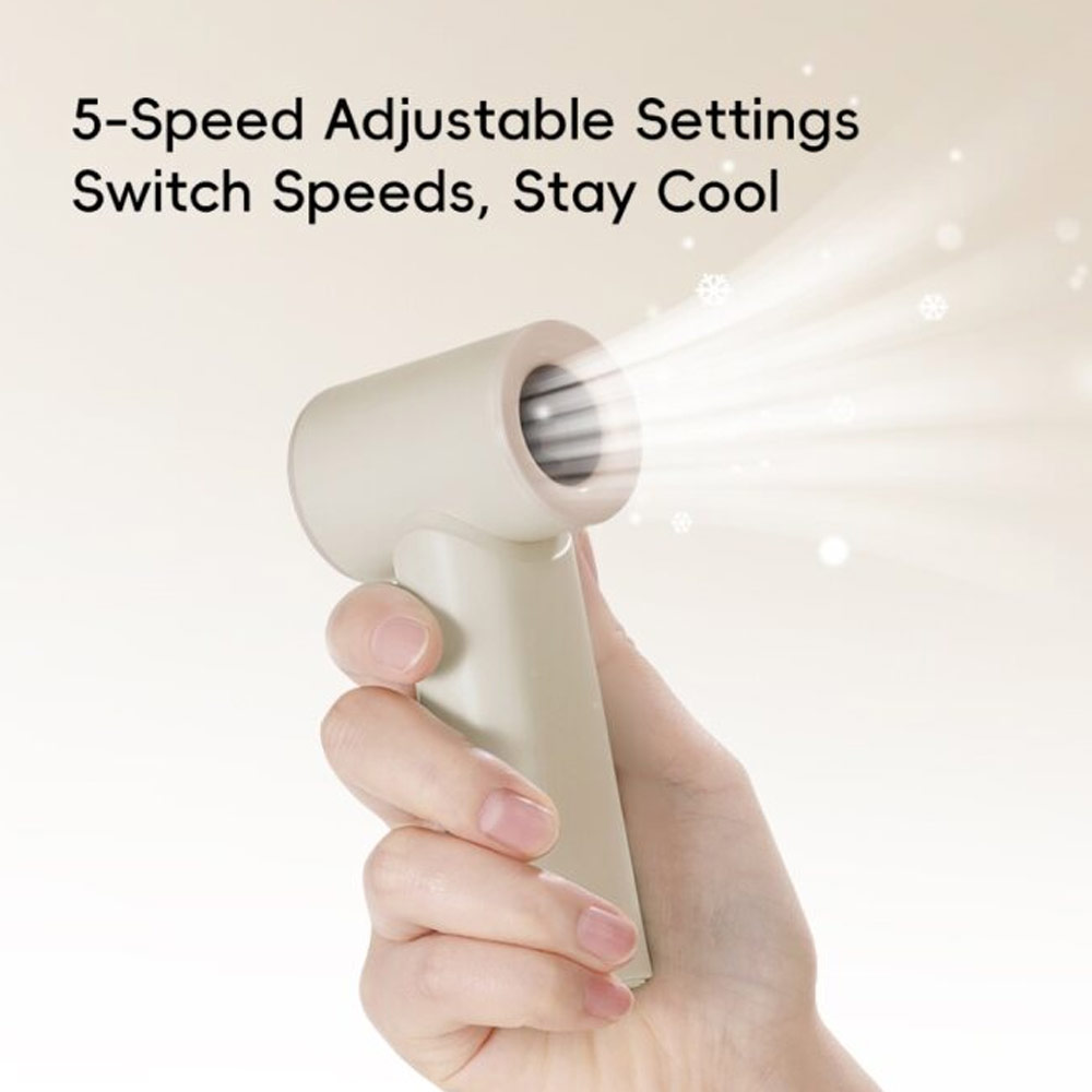 Picture of Rock 5 Ultra Speed Strong Wind Force Portable Mini Handheld Fan 3000mAh 17400RPM (Beige)