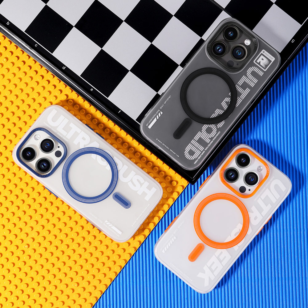 Picture of Apple iPhone 15 Pro 6.1 Case | Rock Inshare Artistic Young Stylish Color Magnetic Drop Protection Case for iPhone 15 Pro 6.1 (Orange)