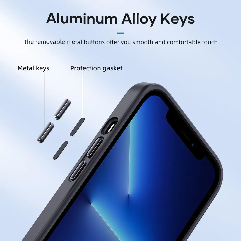 Picture of Apple iPhone 14 6.1 Case | Rock Guard Touch Lens Protection Anti Finger Print Drop Protection Case for iPhone 14 6.1 (Matte Black)