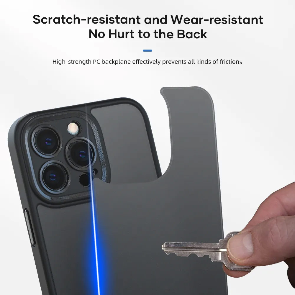 Picture of Apple iPhone 14 6.1 Case | Rock Guard Touch Lens Protection Anti Finger Print Drop Protection Case for iPhone 14 6.1 (Matte Black)