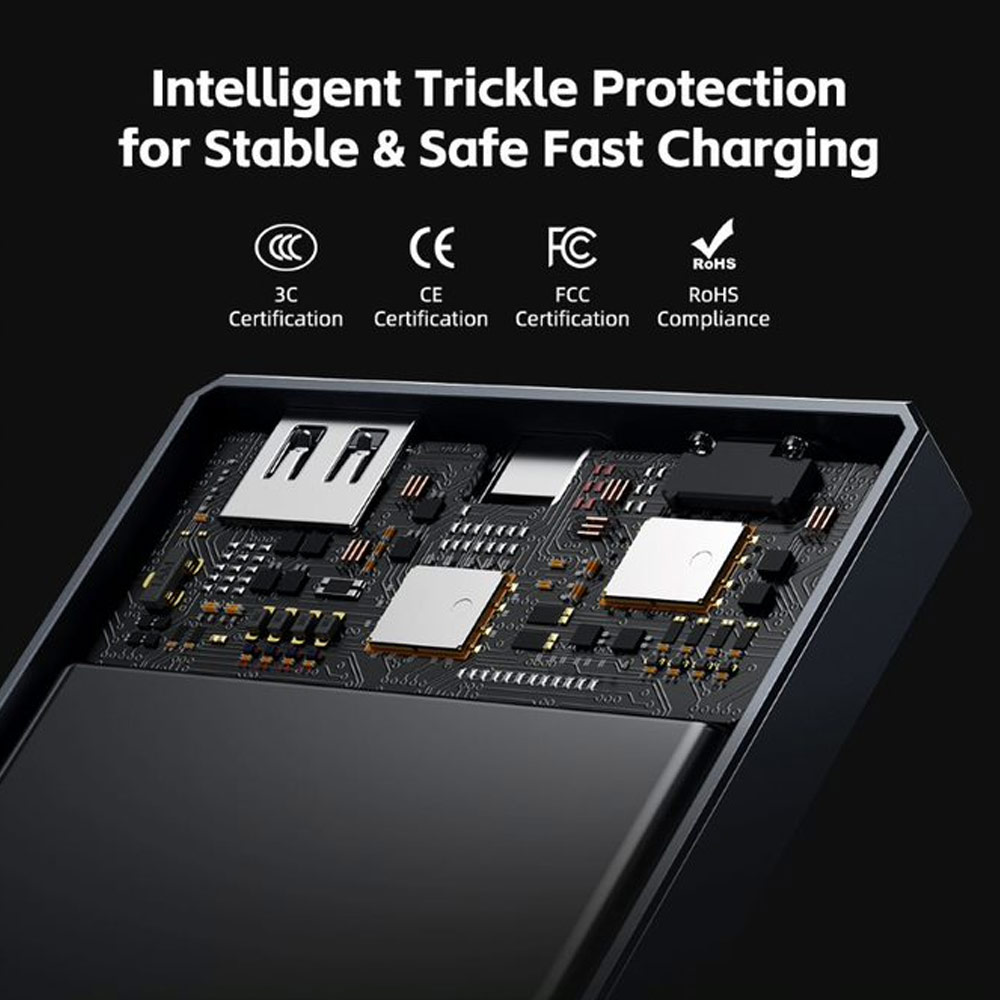 Picture of Rock CCC 3C Certified Power Bank Retro PD20W 15W Magnetic Wireless Charging Fast Charge 10000mAh Travel Portable Small Palm Size Compact Mini Slim Thin Power Bank powerbank (Grey)