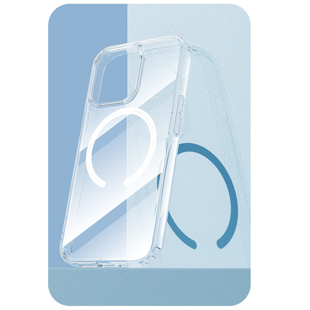 Picture of Apple iPhone 14 6.1 Case | Rock Pure Series Protection Magnetic Case Magsafe Compatible for iPhone 14 6.1 (Clear)