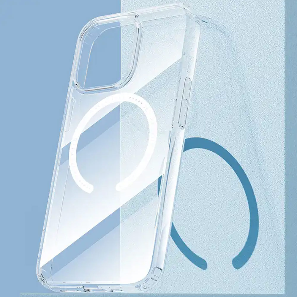 Picture of Apple iPhone 15 Plus 6.7 Case | Rock Pure Series Protection Magnetic Case Magsafe Compatible for iPhone 15 Plus 6.7 (Clear)