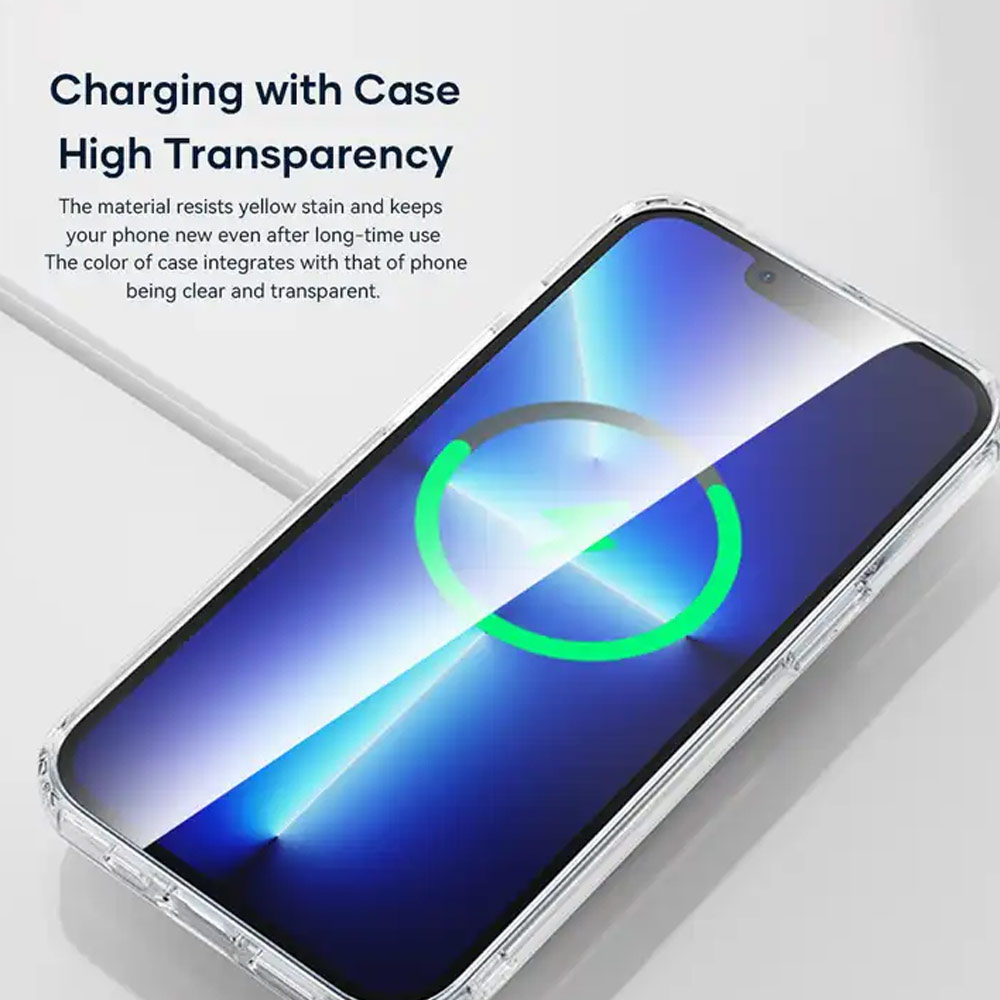 Picture of Apple iPhone 15 Plus 6.7 Case | Rock Pure Series Protection Magnetic Case Magsafe Compatible for iPhone 15 Plus 6.7 (Clear)