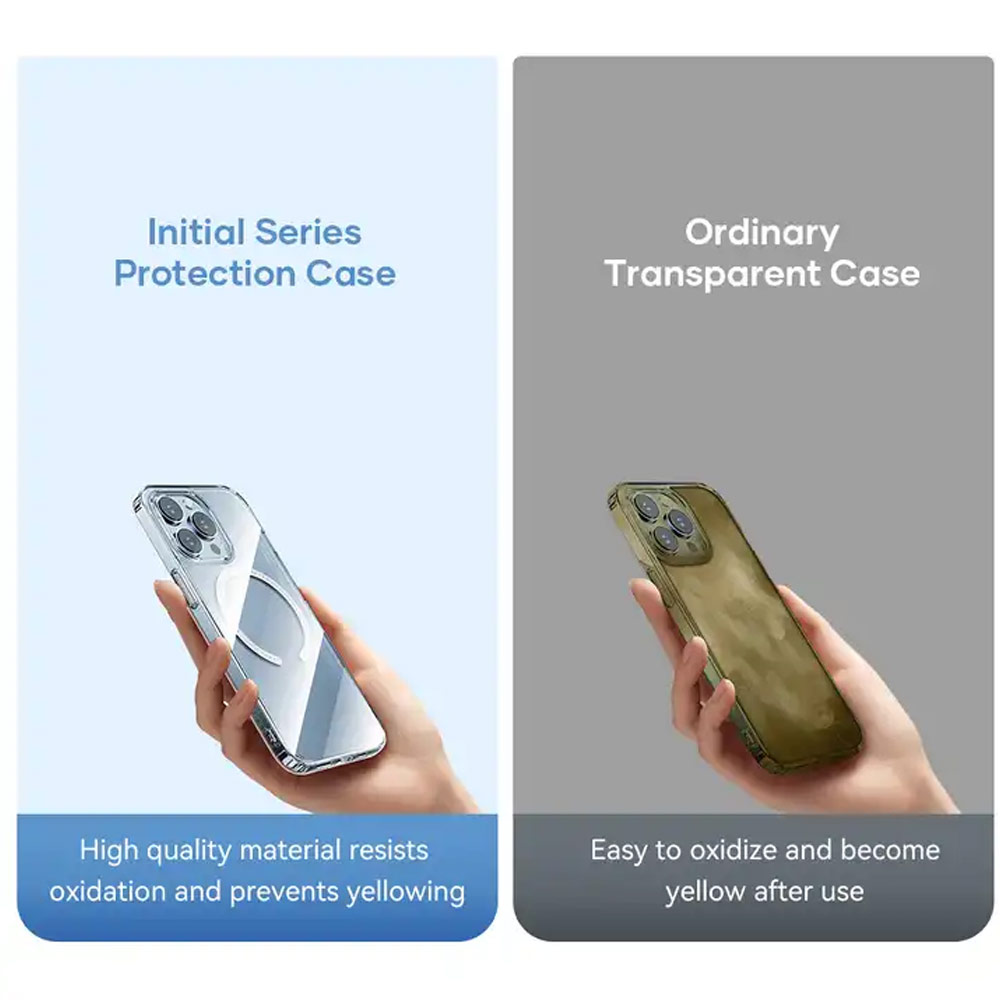 Picture of Apple iPhone 15 Plus 6.7 Case | Rock Pure Series Protection Magnetic Case Magsafe Compatible for iPhone 15 Plus 6.7 (Clear)