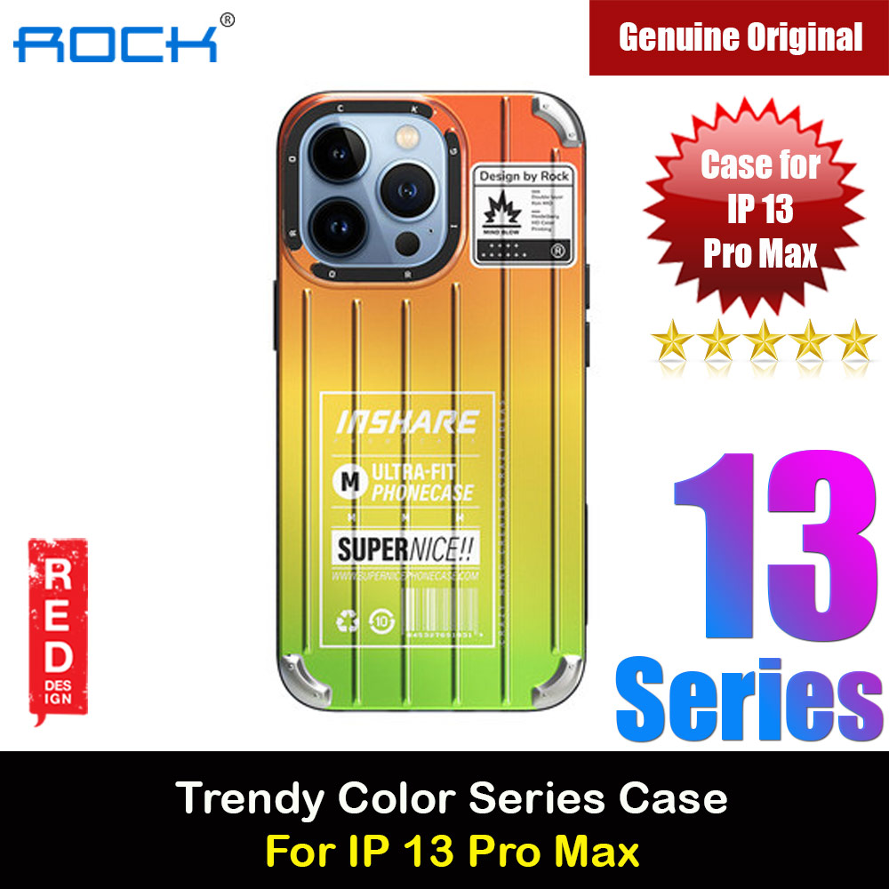Picture of Rock Trendy Travel Luggage Design Irisdecent Gredient Color Drop Protection Anti Finger Print Case for iPhone 13 Pro Max 6.7 (Orange) Apple iPhone 13 Pro Max 6.7- Apple iPhone 13 Pro Max 6.7 Cases, Apple iPhone 13 Pro Max 6.7 Covers, iPad Cases and a wide selection of Apple iPhone 13 Pro Max 6.7 Accessories in Malaysia, Sabah, Sarawak and Singapore 