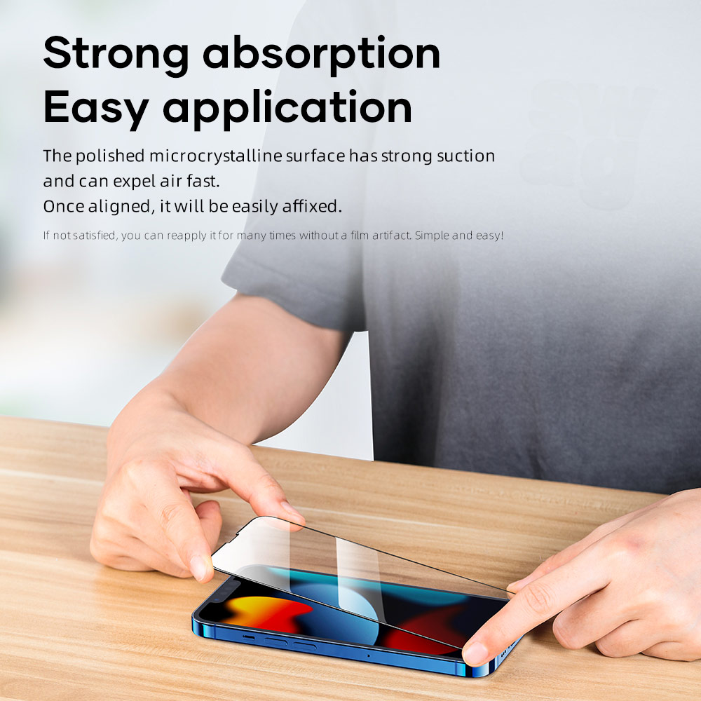 Picture of Apple iPhone 13 Pro Max 6.7  | Rock Space HD Full Coverage Anti Static Tempered Glass for iPhone 13 Pro Max 6.7 (Anti Static Clear)