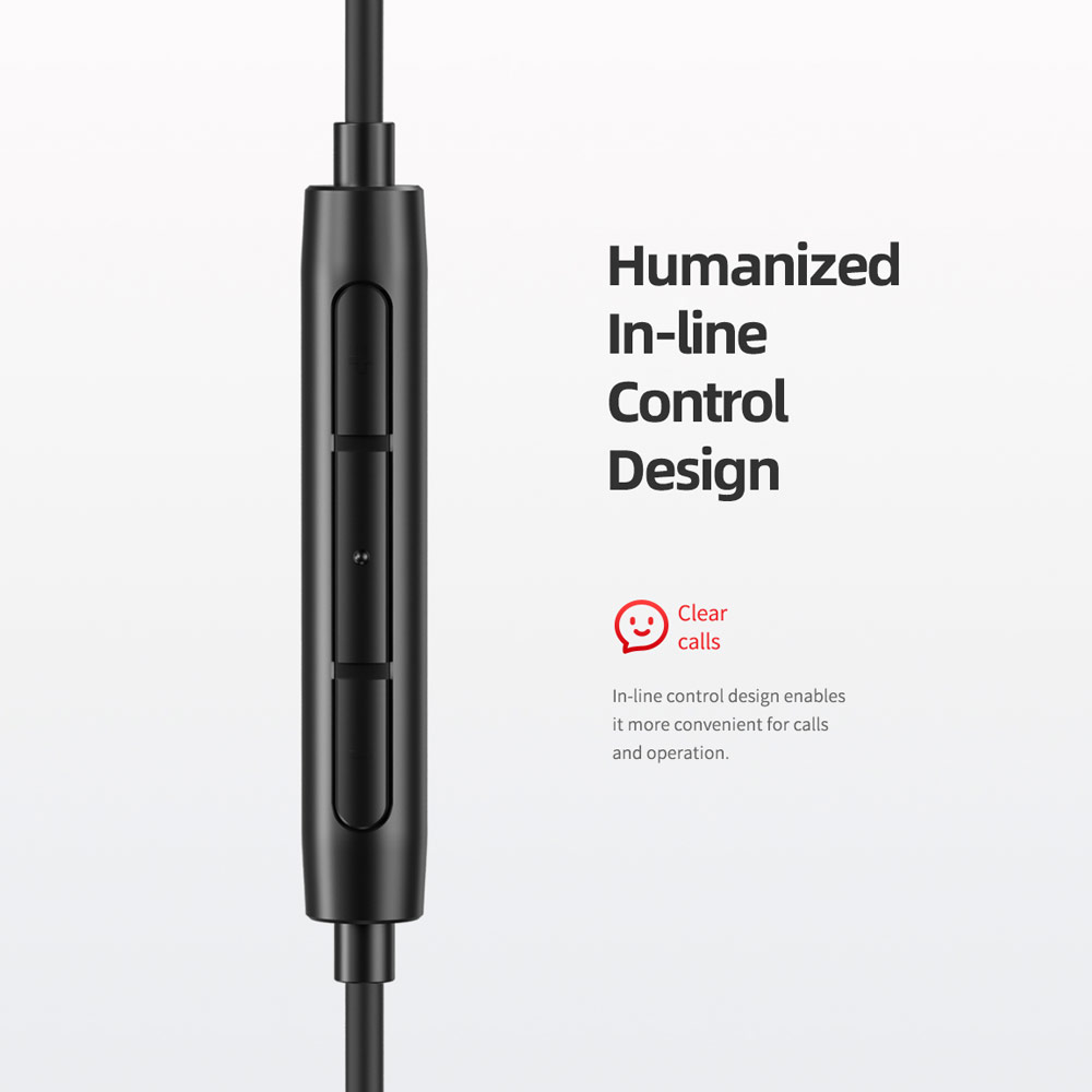 Picture of Rock Space C1 Type C Quality DAC Stereo Earphone Wired Type C Earphone (Black)