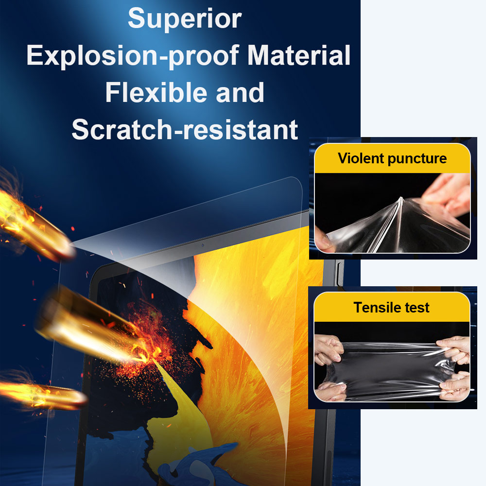 Picture of Apple iPad 10.2 7th gen 2019 Screen Protector | Rock Space Custom Made Crack Proof Explosion Proof Flexible TPU Soft Screen Protector for Tablet iPad up to 11 inches 295mm x 195mm (HD Clear)